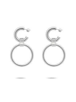 Liebeskind Berlin Damen Creolen - The D-Link Statement in silber