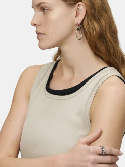 Liebeskind Berlin Damen Creolen - The D-Link Statement in silber
