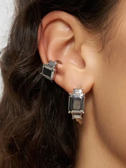 Liebeskind Berlin Damen Ear Cuff - Steel Diamond in silber