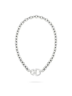 Liebeskind Berlin Damen Halskette - The D-Link Statement in silber