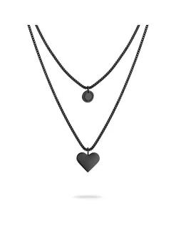 Liebeskind Berlin Damen Halskette - Layered Love in schwarz