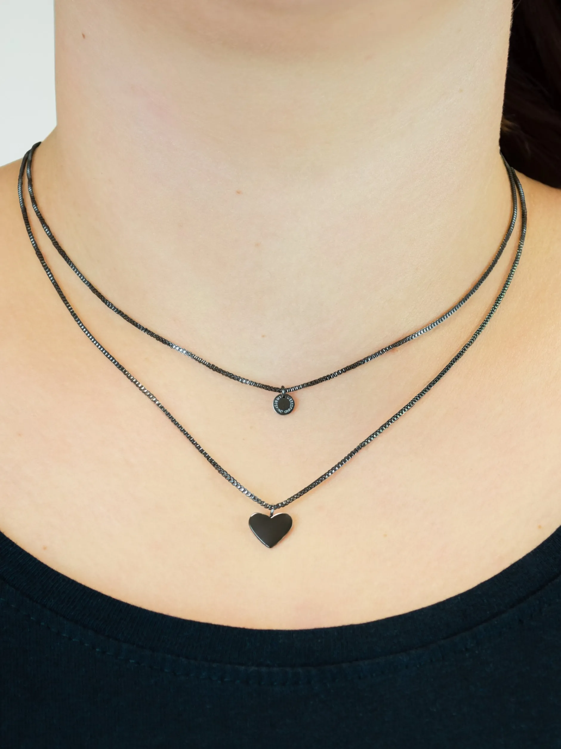 Liebeskind Berlin Damen Halskette - Layered Love in schwarz
