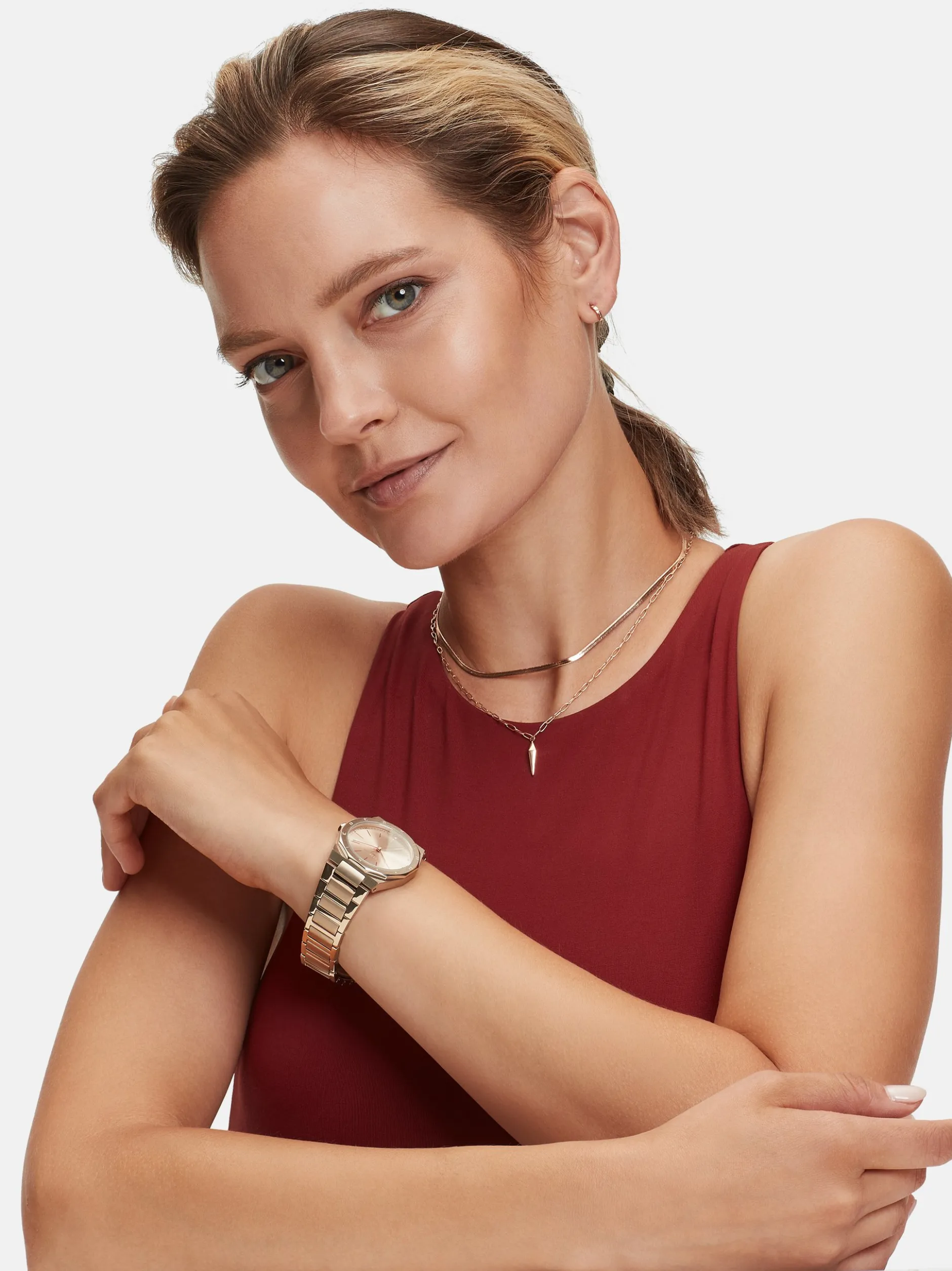 Liebeskind Berlin Damen Halskette - The Sleek in roségold