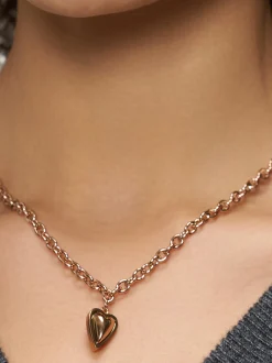 Liebeskind Berlin Damen Halskette - Metal Heart in roségold