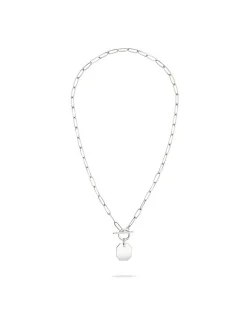 Liebeskind Berlin Damen Halskette - The T-Bar Plate in silber
