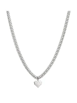 Liebeskind Berlin Damen Halskette - Broken Heart Chunky in silber