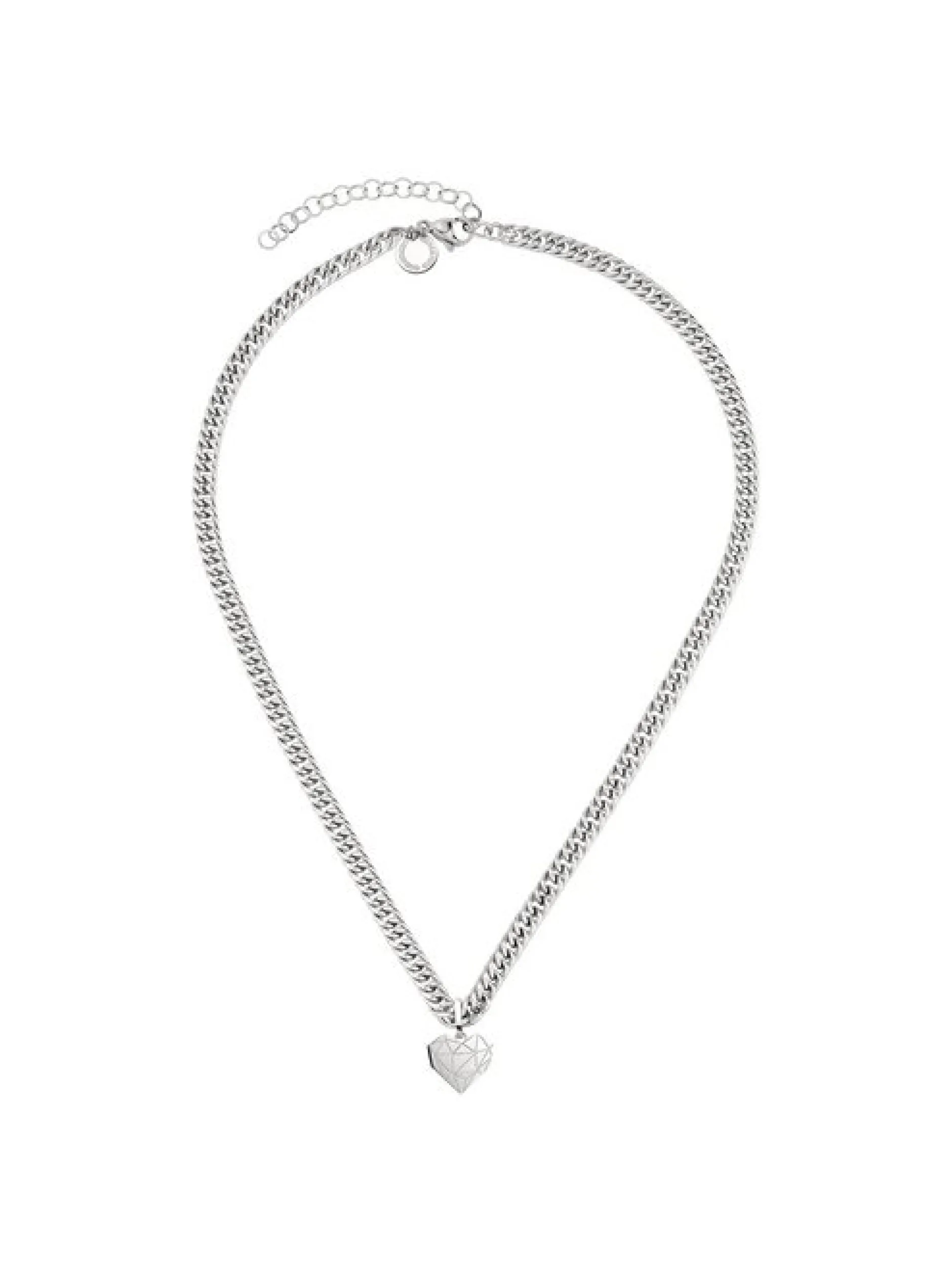 Liebeskind Berlin Damen Halskette - Broken Heart Chunky in silber