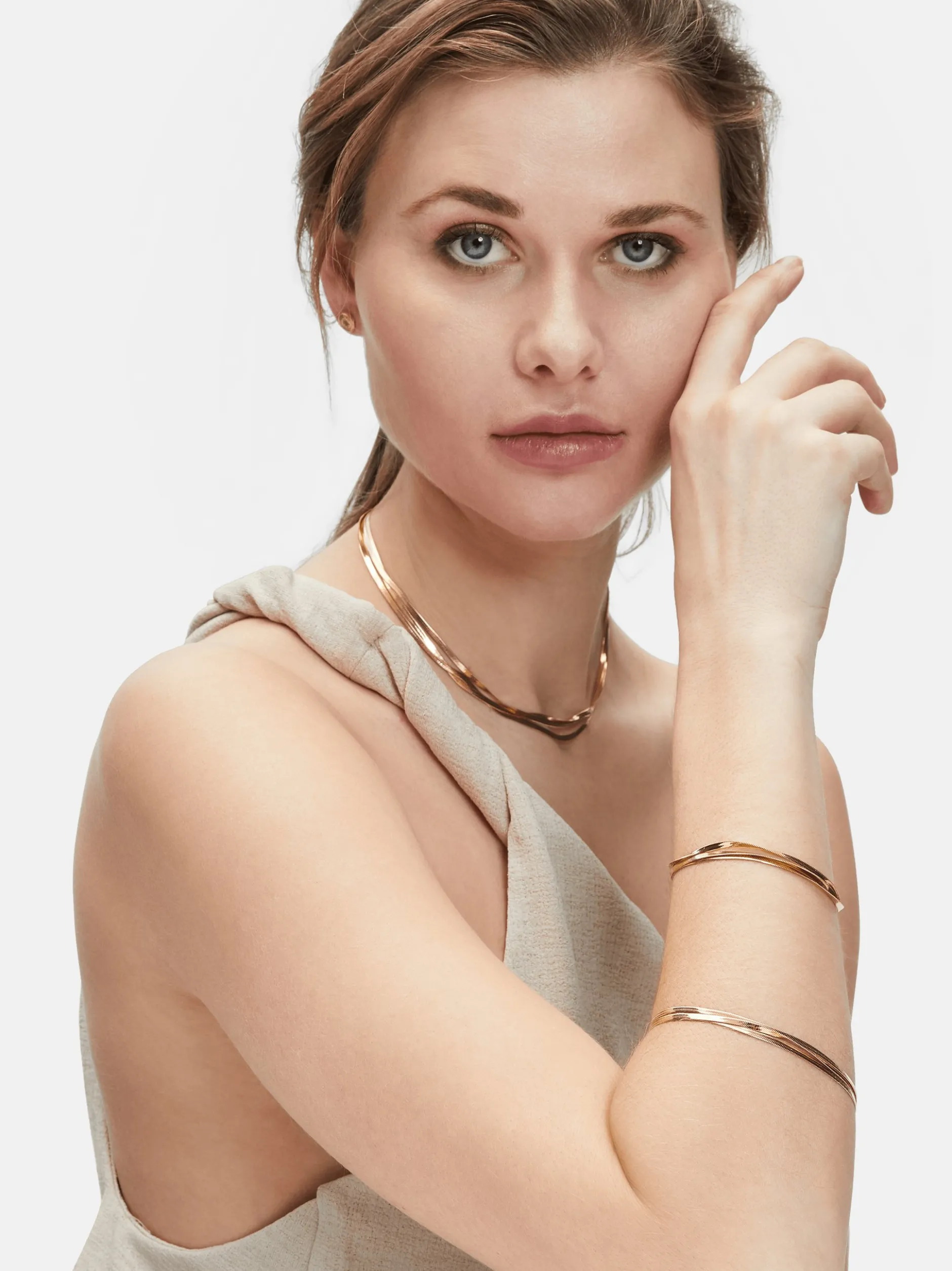 Liebeskind Berlin Damen Halskette - Snake-Chain in roségold