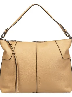 Liebeskind Berlin Damen Handtasche - Mila Hobo M Small Pebble in beige