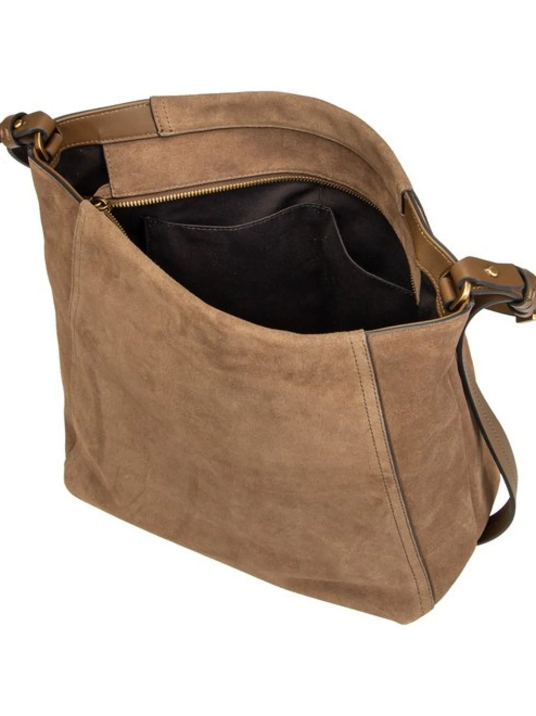 Liebeskind Berlin Damen Handtasche - Chudy Hobo M Hydro Suede in camel