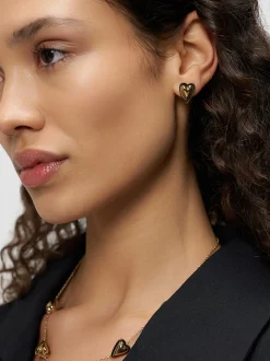 Liebeskind Berlin Damen Ohrstecker - Metal Heart in gold