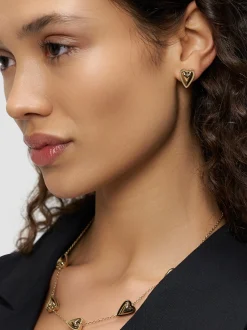 Liebeskind Berlin Damen Ohrstecker - Metal Heart in gold