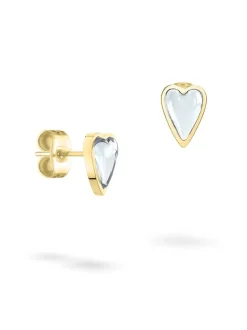 Liebeskind Berlin Damen Ohrstecker - Glass Heart in gold