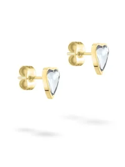 Liebeskind Berlin Damen Ohrstecker - Glass Heart in gold
