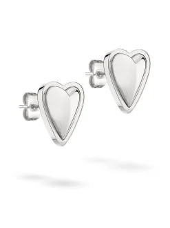 Liebeskind Berlin Damen Ohrstecker - Metal Heart in silber