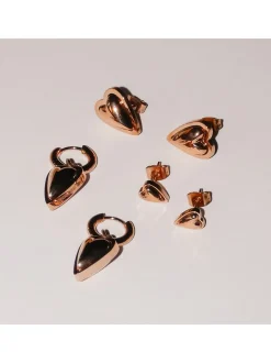Liebeskind Berlin Damen Ohrstecker - Metal Heart in roségold
