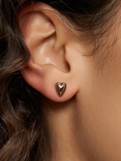 Liebeskind Berlin Damen Ohrstecker - Metal Heart in roségold