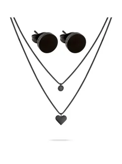 Liebeskind Berlin Damen Schmuck-Set - Everyday Layering Black in schwarz