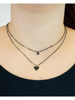 Liebeskind Berlin Damen Schmuck-Set - Everyday Layering Black in schwarz