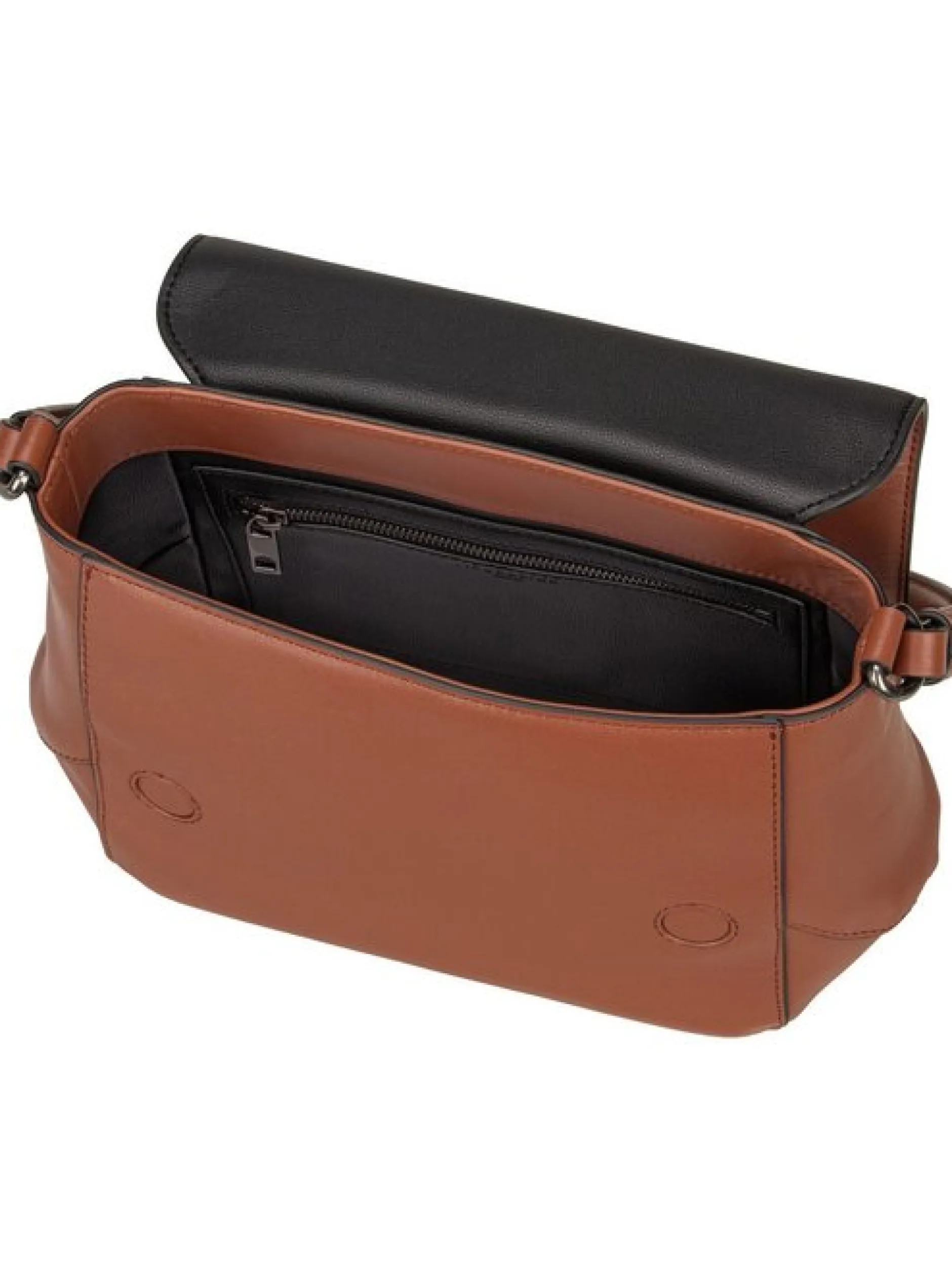 Liebeskind Berlin Damen Schultertasche - Lilly CB M Soft Nappa in cognac