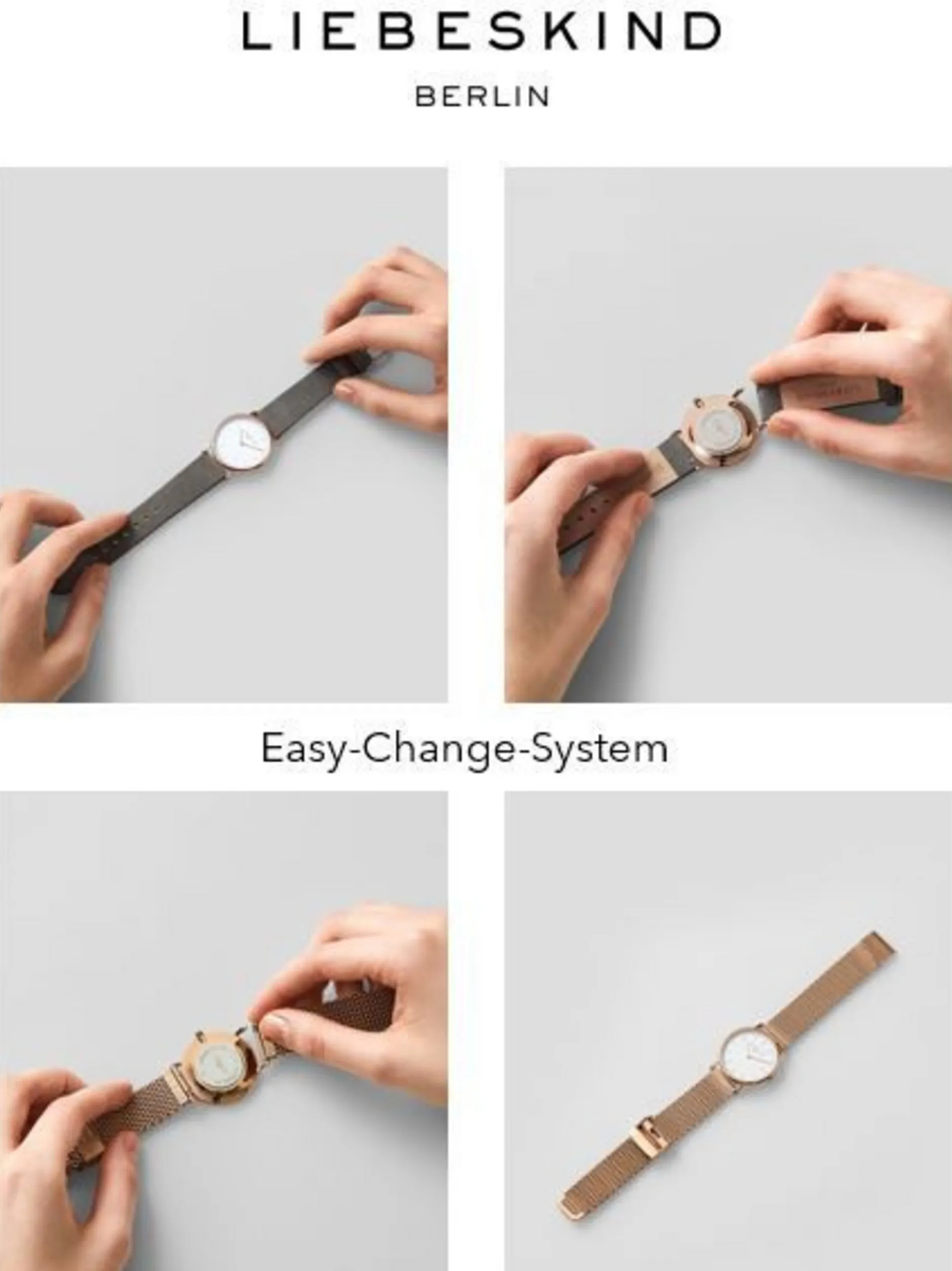 Liebeskind Berlin Damen Uhrenarmband - Easy Change in schwarz