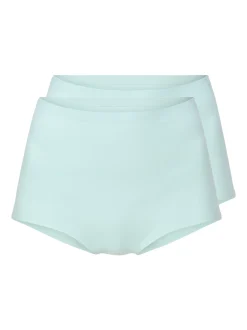 LingaDore Damen 2er-Pack Taillenslips DAILY in hellblau