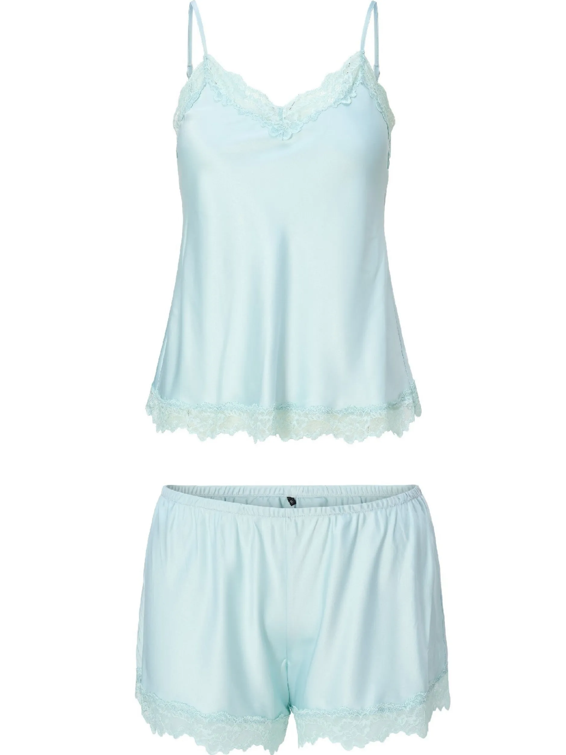 LingaDore Damen satin top & short DAILY in hellblau