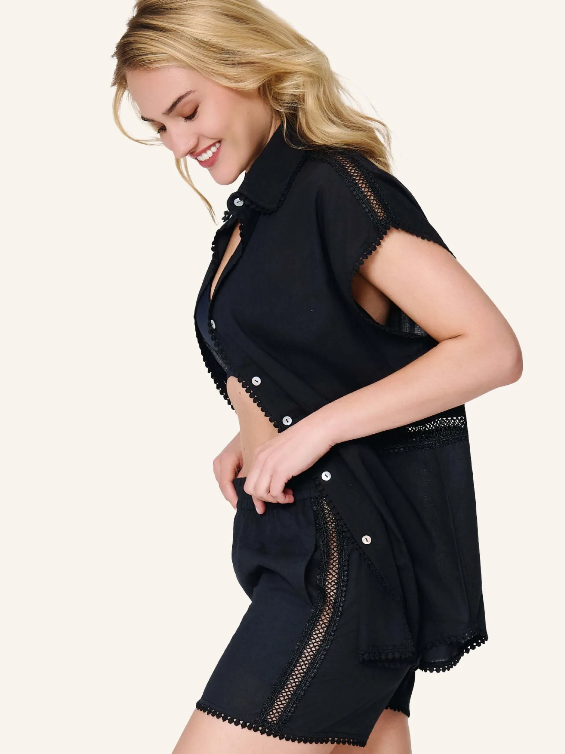 LingaDore Damen Strand Set in schwarz