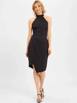 Lipsy Damen Abendkleid in schwarz - Ärmel: ohne Arm