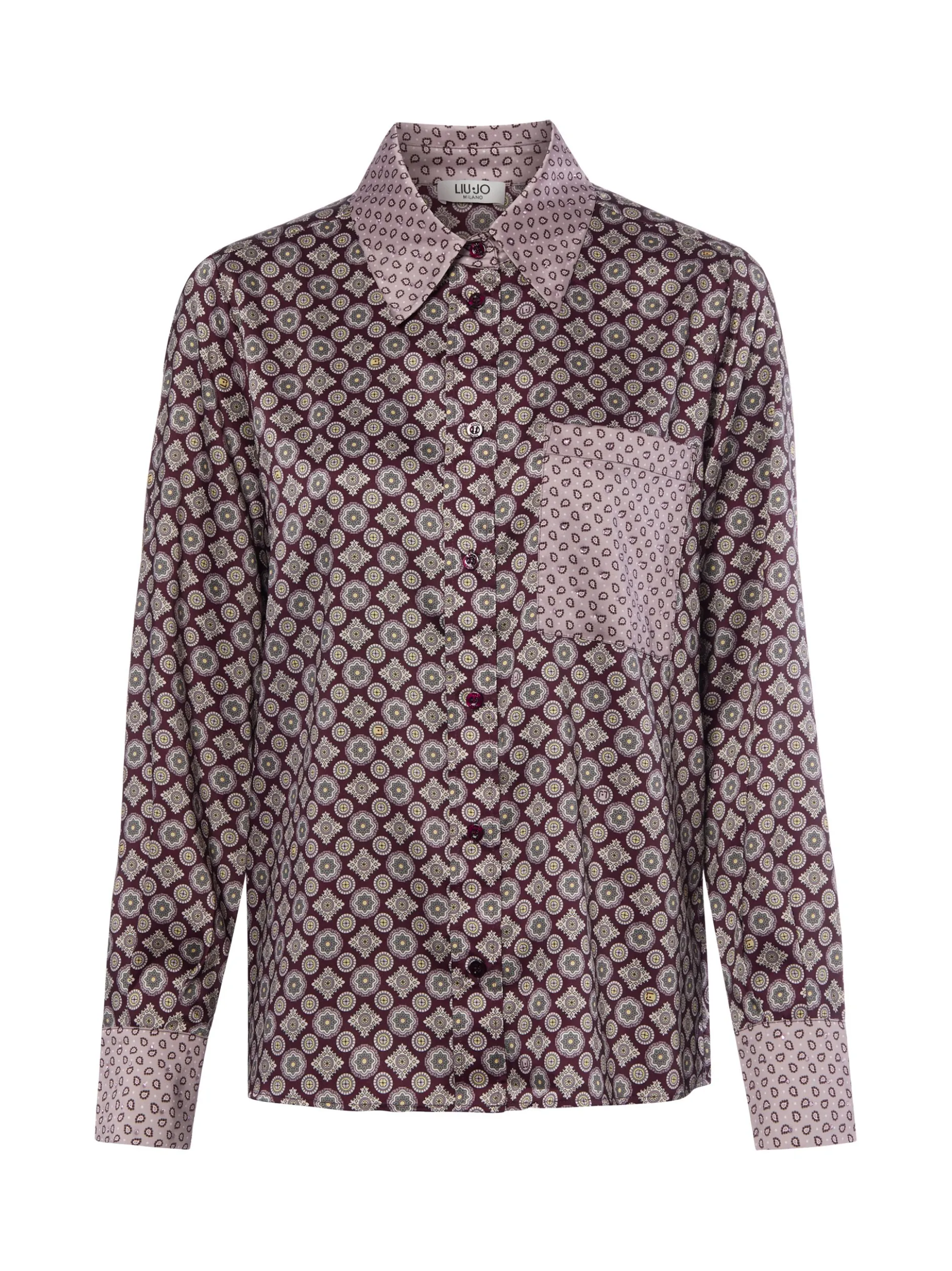 Liu Jo Collection Damen Hemdbluse in aubergine