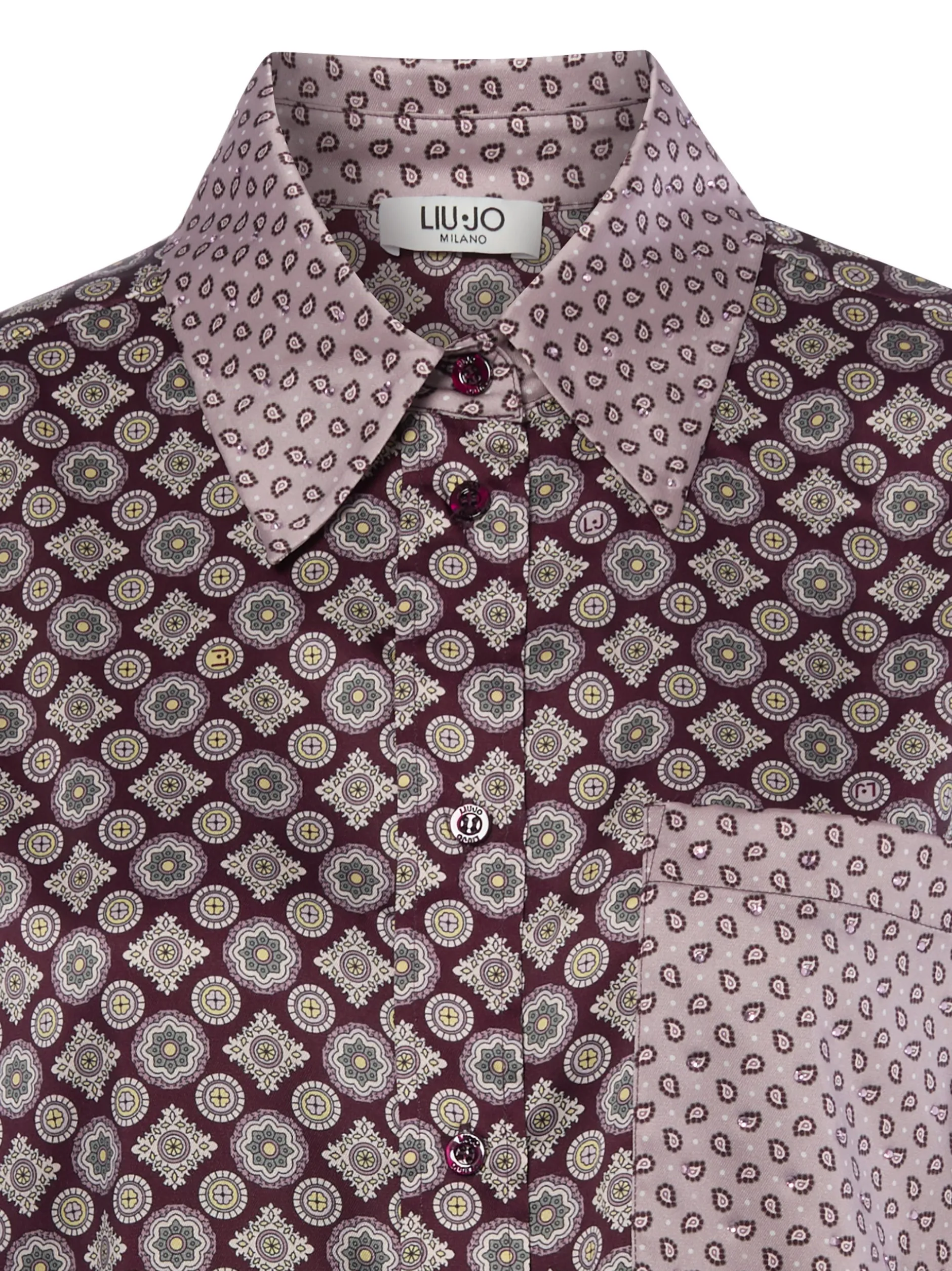 Liu Jo Collection Damen Hemdbluse in aubergine