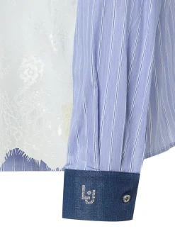 Liu Jo Collection Damen Hemdbluse in blau weiß