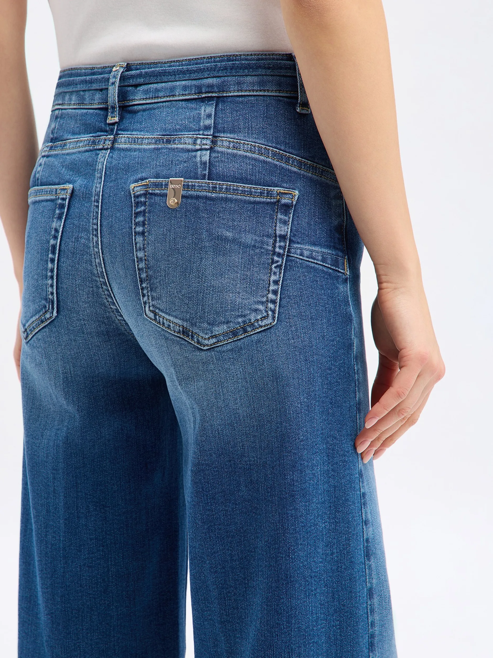 Liu Jo Collection Damen Jeans - Good Flare in medium stone
