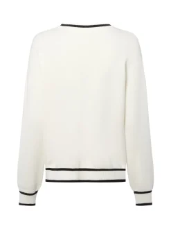 Liu Jo Collection Damen Strickpullover - Maglia chiusa in ecru schwarz