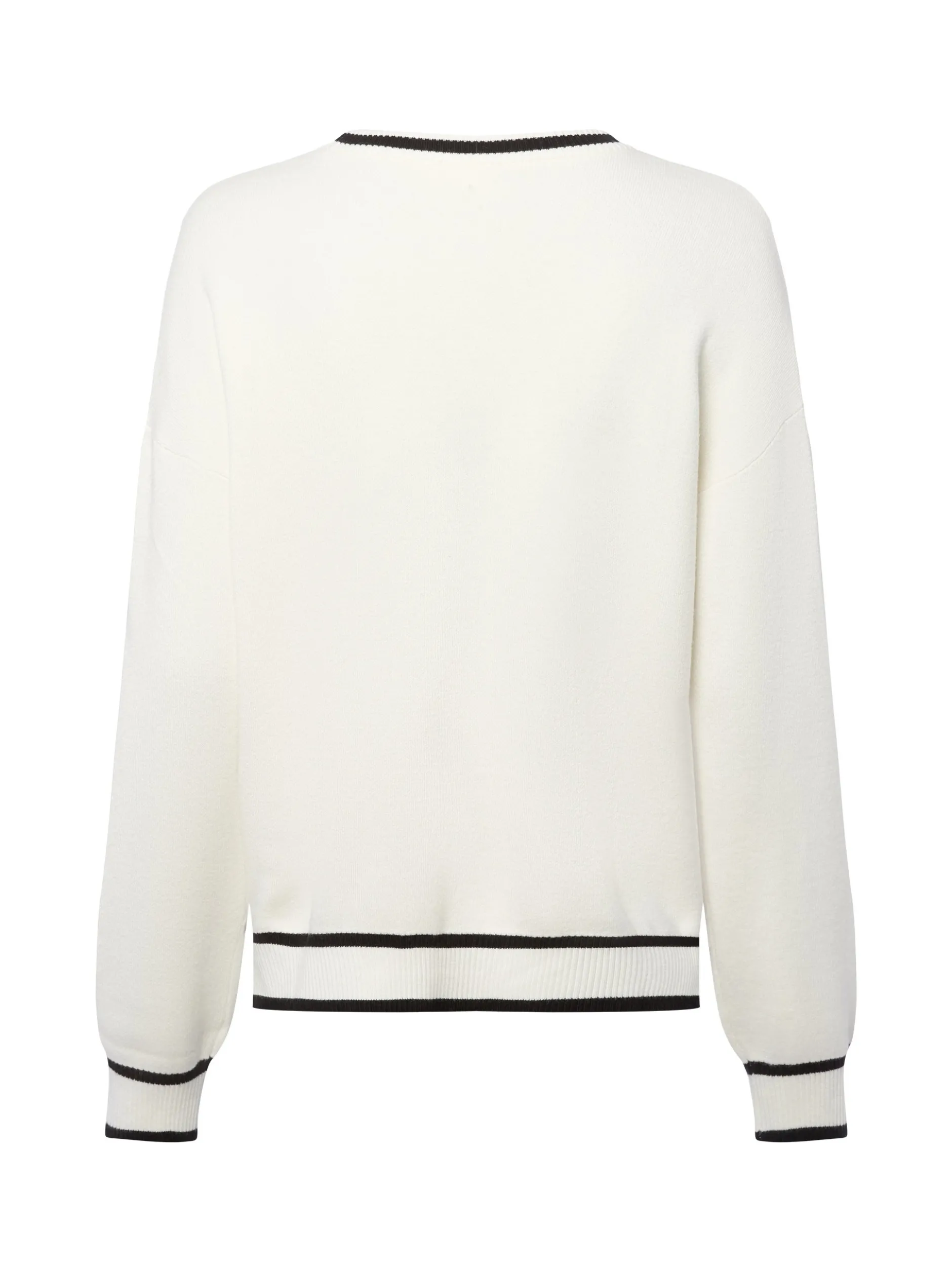 Liu Jo Collection Damen Strickpullover - Maglia chiusa in ecru schwarz