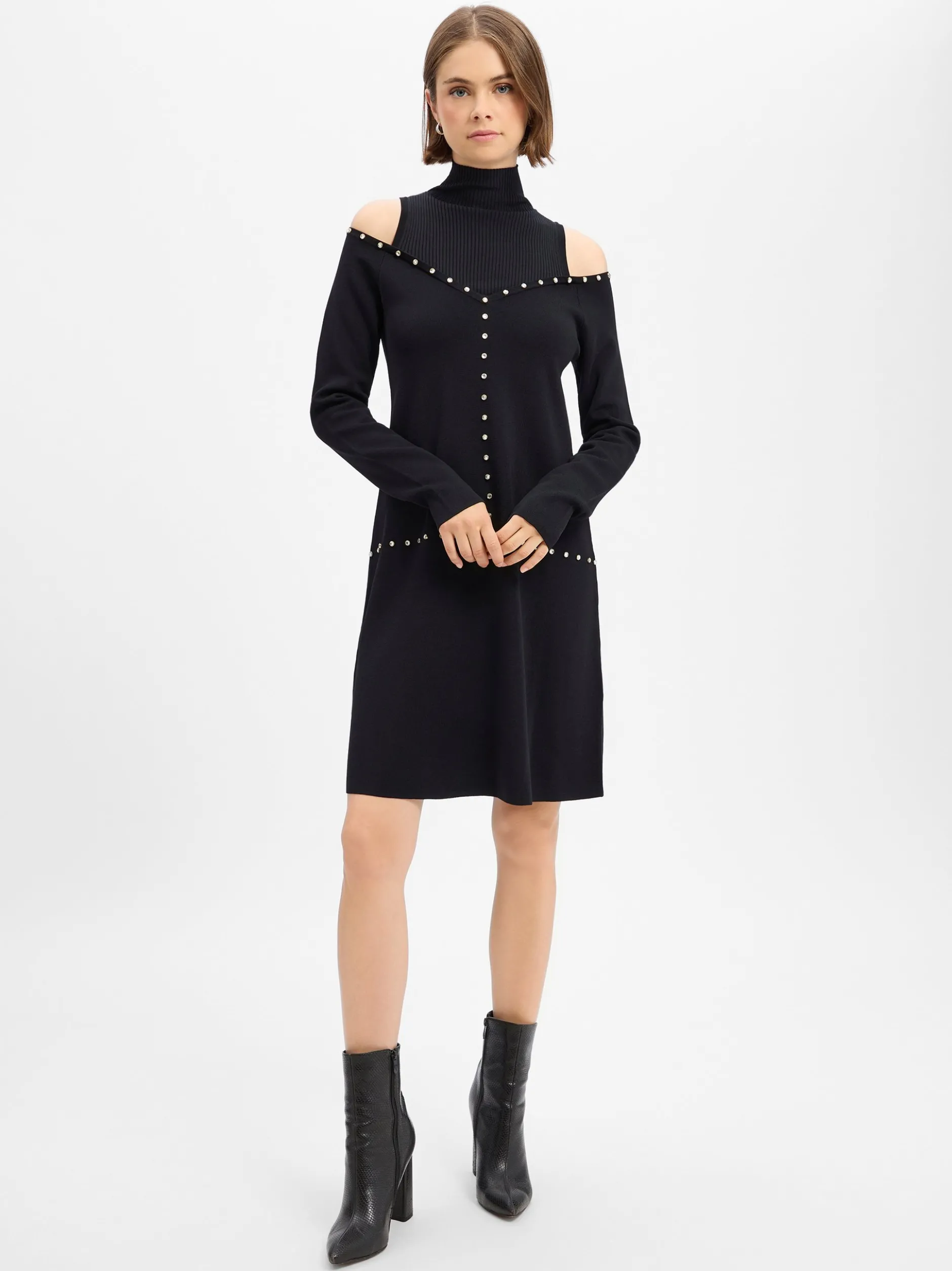 Liu Jo Collection Damen Strickkleid in schwarz