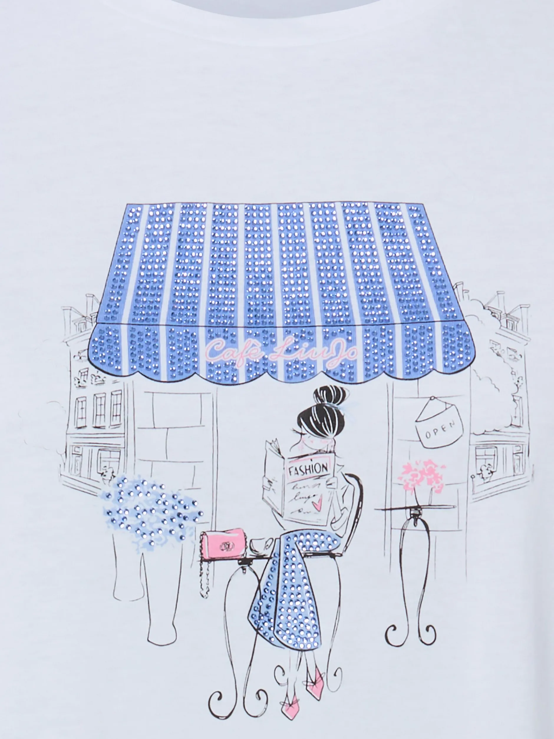 Liu Jo Collection Damen T-Shirt in weiß - Ärmel: kurzarm