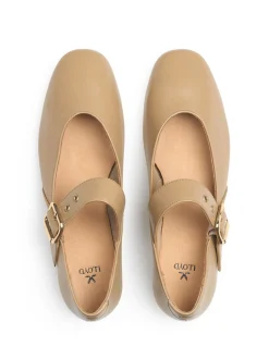 Lloyd Damen Ballerina in beige - 0,5 cm Absatz