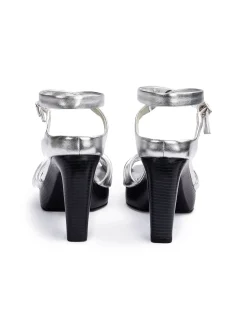 Lloyd Damen Sandale in silber - 9,5 cm Absatz