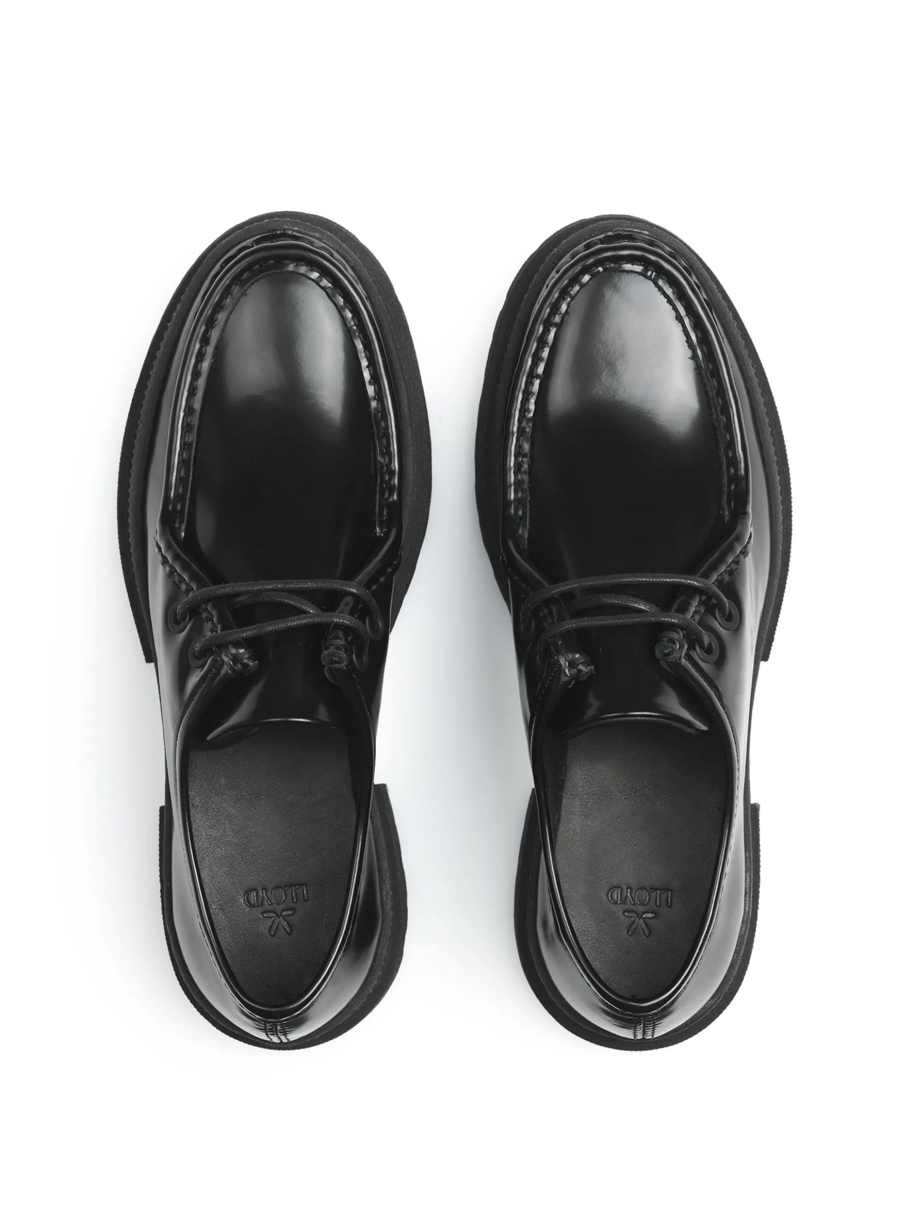 Lloyd Damen Schnürschuh in schwarz - 0 cm Absatz