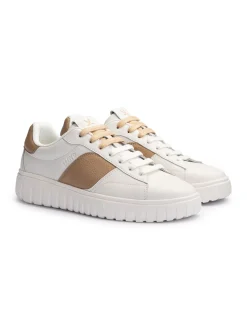 Lloyd Damen Sneaker in beige weiß - 1,5 cm Absatz
