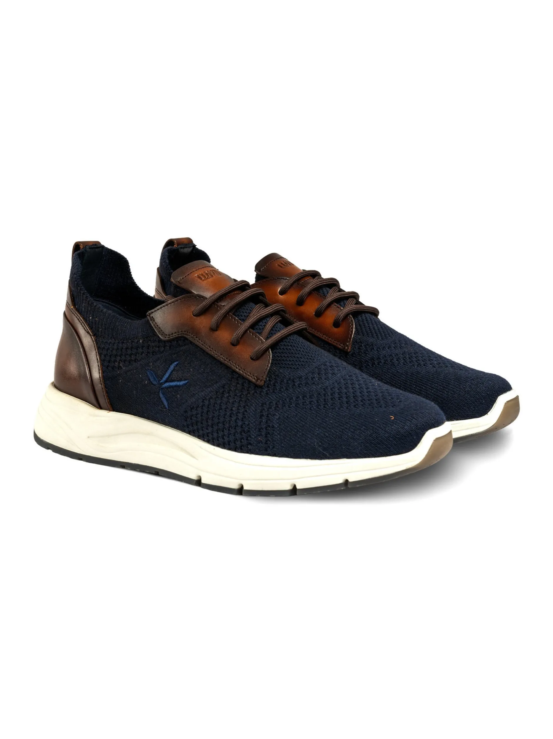 Lloyd Herren Sneaker - ECHO in blau braun - 0 cm Absatz