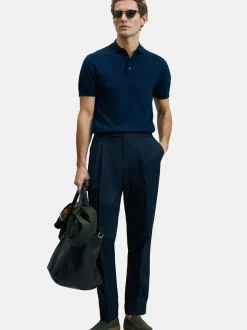 Lufian Herren Poloshirt - DEREK in blau - Ärmel: kurzarm