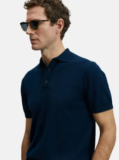 Lufian Herren Poloshirt - DEREK in blau - Ärmel: kurzarm