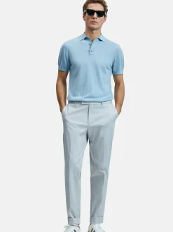 Lufian Herren Poloshirt - DEREK in blau - Ärmel: kurzarm