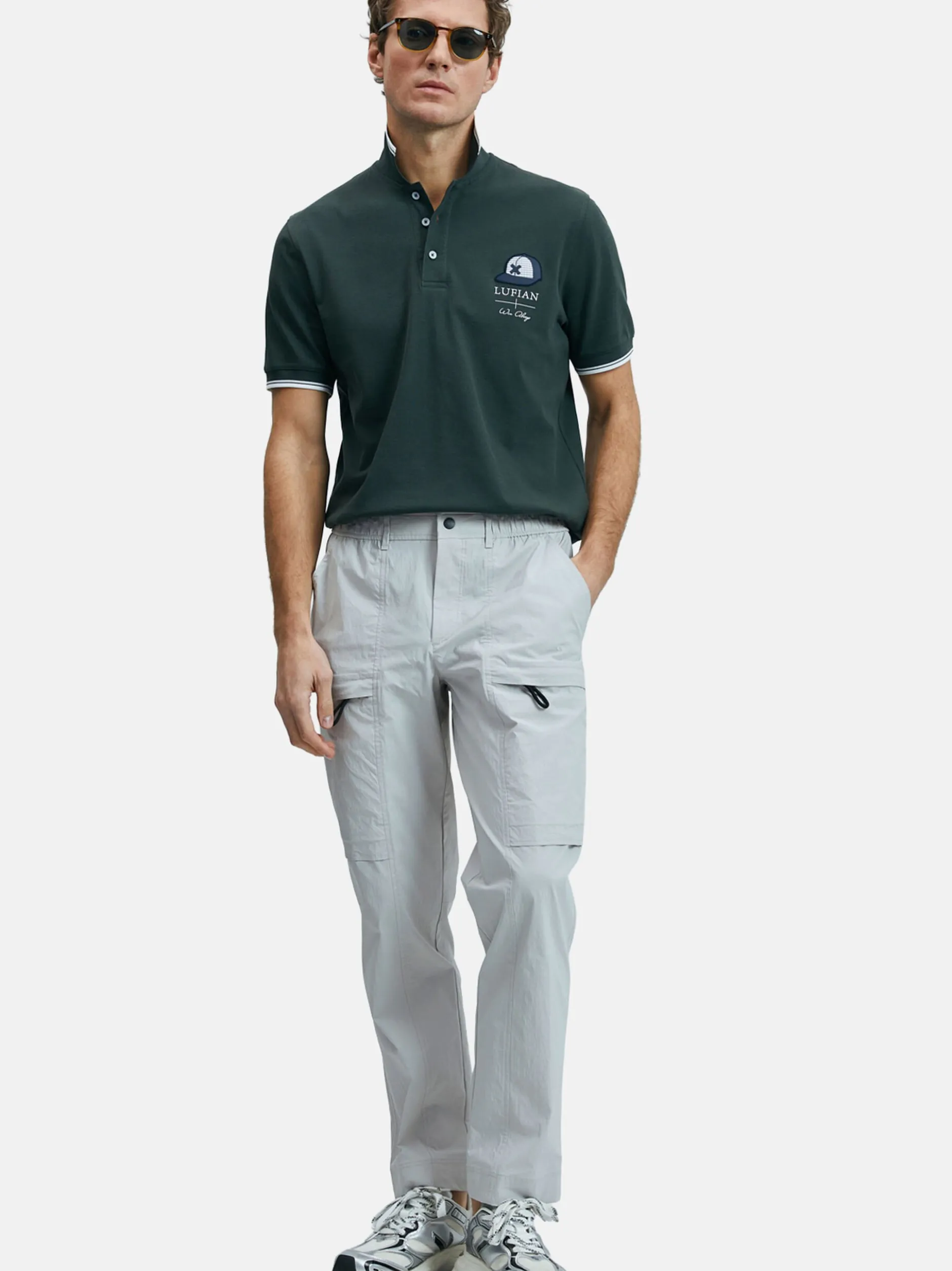 Lufian Herren Poloshirt - SANDOR in khaki