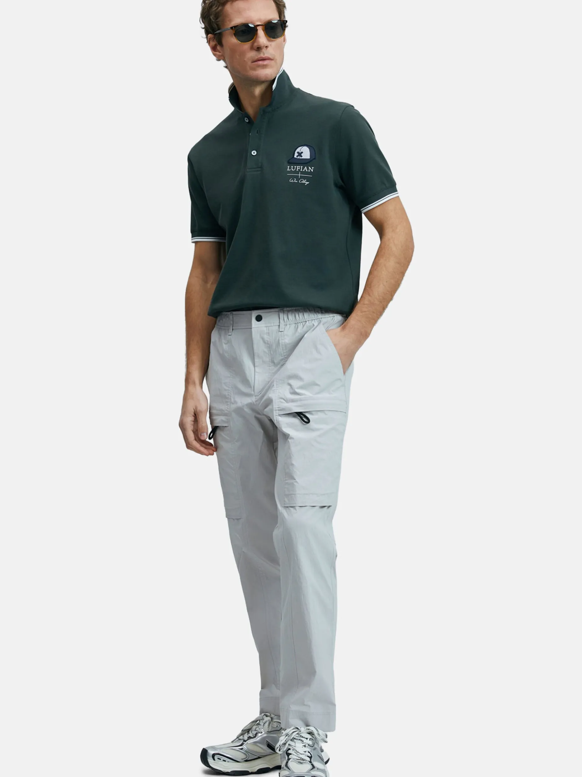 Lufian Herren Poloshirt - SANDOR in khaki