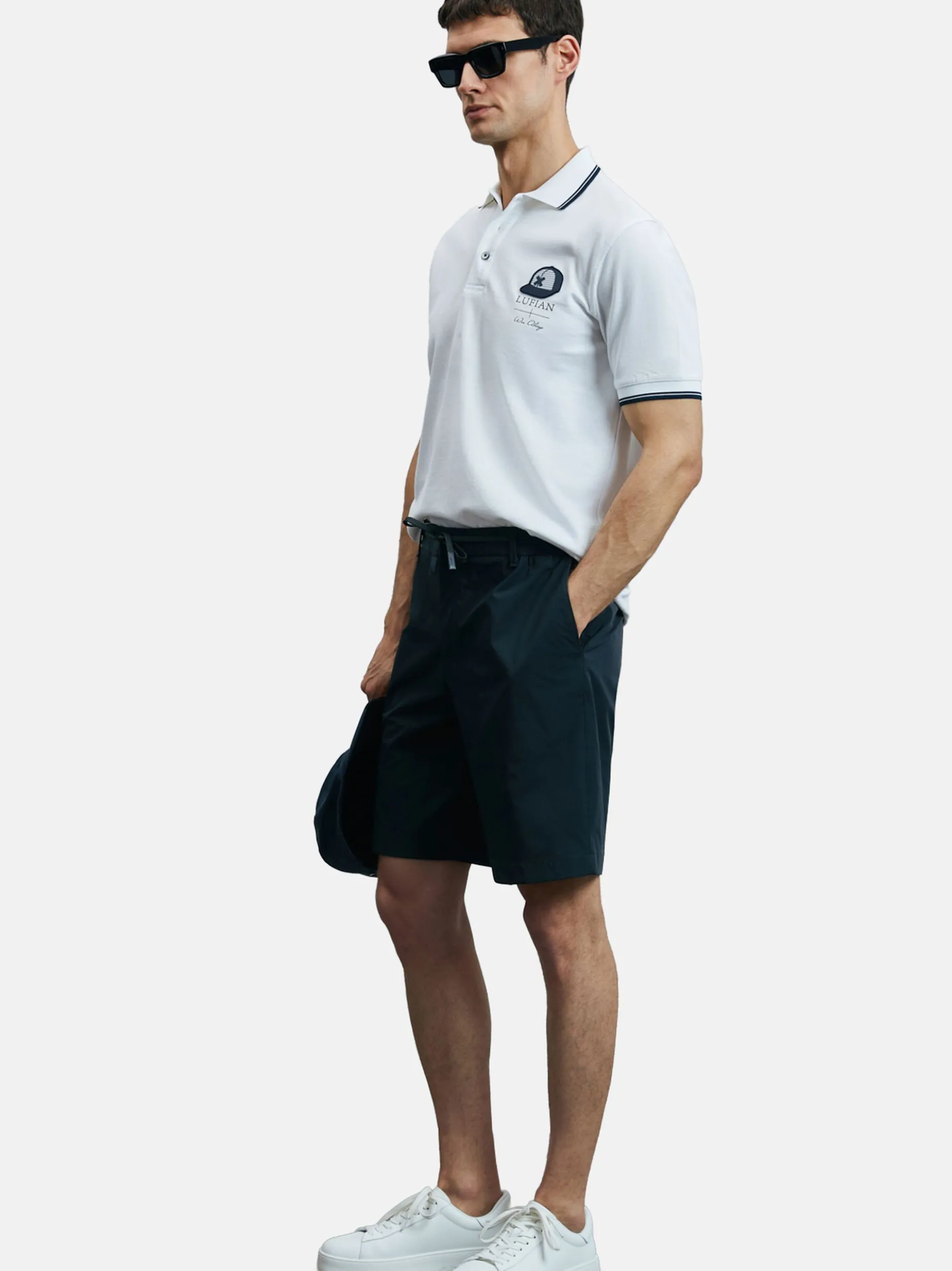 Lufian Herren Poloshirt - SANDOR in weiß