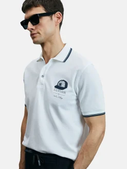 Lufian Herren Poloshirt - SANDOR in weiß