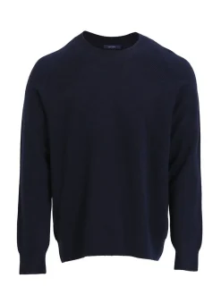 Lufian Herren Pullover - MOON in blau - Ärmel: langarm